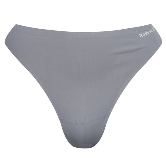Reebok Tanga con logotipo para mujer (Pack de 3) (Negro/Blanco/Gris) - Image 2