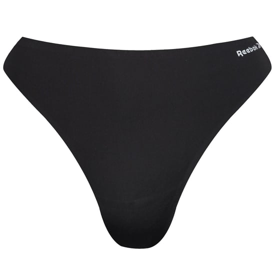Reebok Tanga con logotipo para mujer (Pack de 3) (Negro/Blanco/Gris) - Image 4