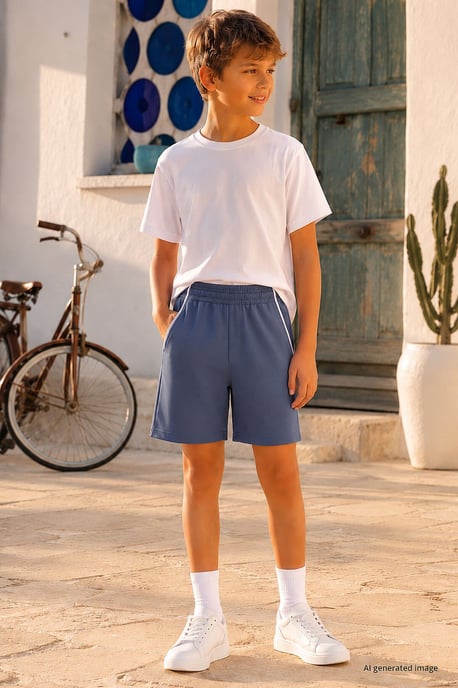 Pantalón corto con cintura de cordón y bolsillos - Image 2