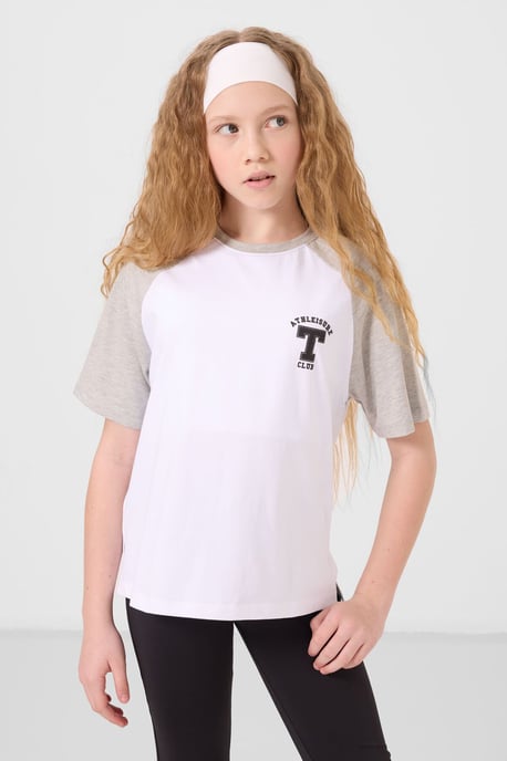 Camiseta de corte relajado con cuello redondo y estampado de texto - Image 3