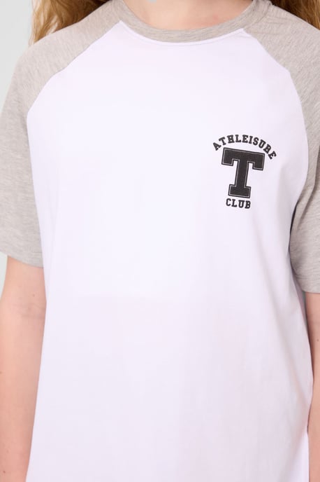 Camiseta de corte relajado con cuello redondo y estampado de texto - Image 4