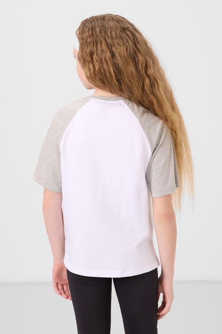 Camiseta de corte relajado con cuello redondo y estampado de texto - Image 5