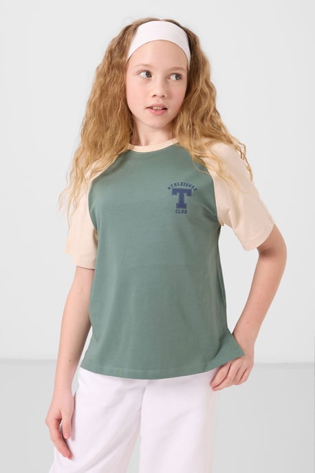 Camiseta de corte relajado con cuello redondo y estampado de texto - Image 3
