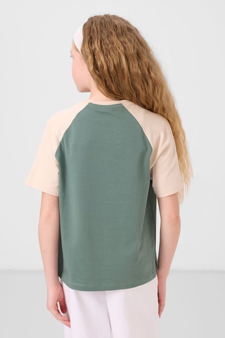 Camiseta de corte relajado con cuello redondo y estampado de texto - Image 5