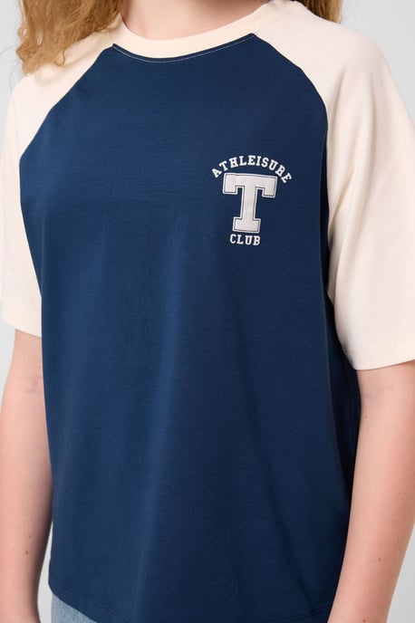 Camiseta de cuello redondo, estampado de texto y corte relaxed - Image 6