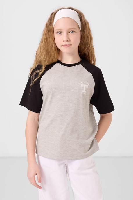 Camiseta de corte relajado con cuello redondo y estampado de texto - Image 4