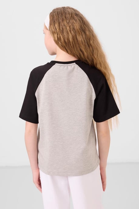 Camiseta de corte relajado con cuello redondo y estampado de texto - Image 5