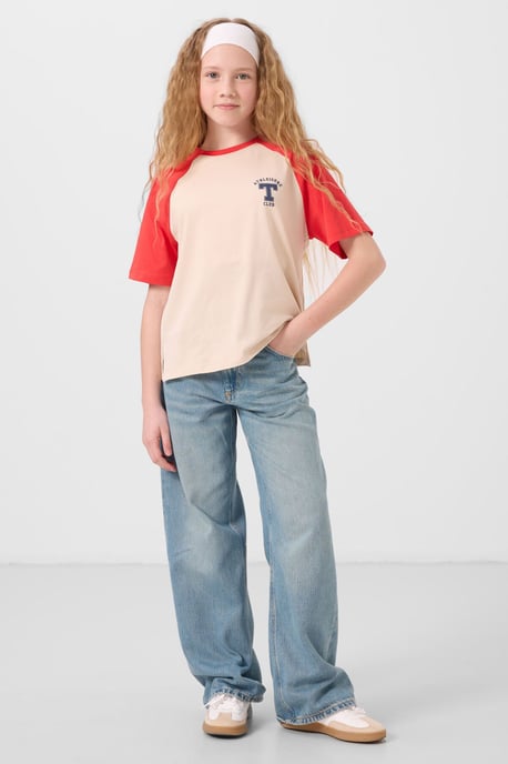 Camiseta de cuello redondo, corte relajado y estampado de texto - Image 4