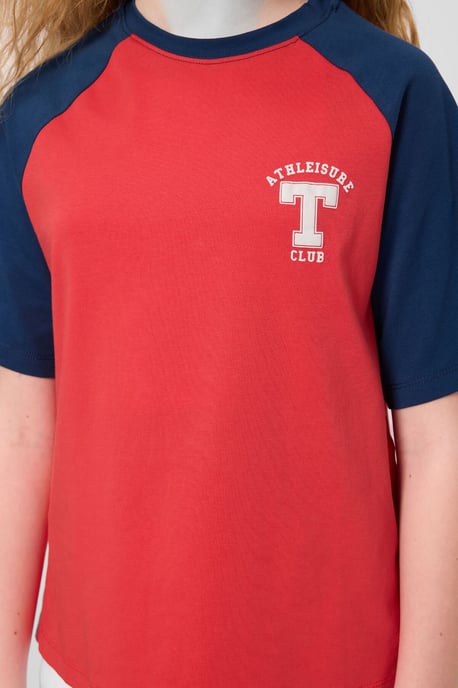 Camiseta de corte relajado con cuello redondo y estampado de texto - Image 3