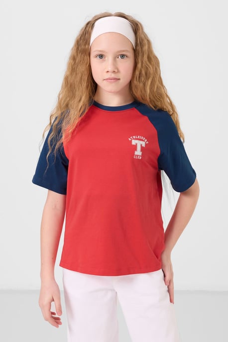 Camiseta de corte relajado con cuello redondo y estampado de texto - Image 4