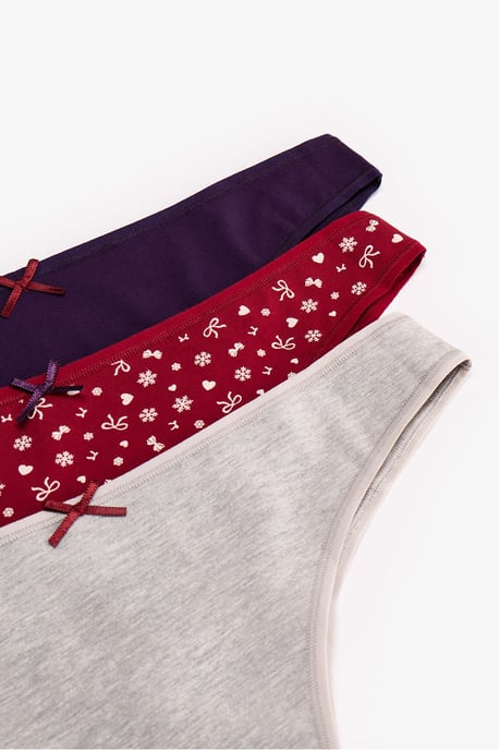 Snow Cute Braguitas brasileñas con estampado de lazo, pack de 3 - Image 6