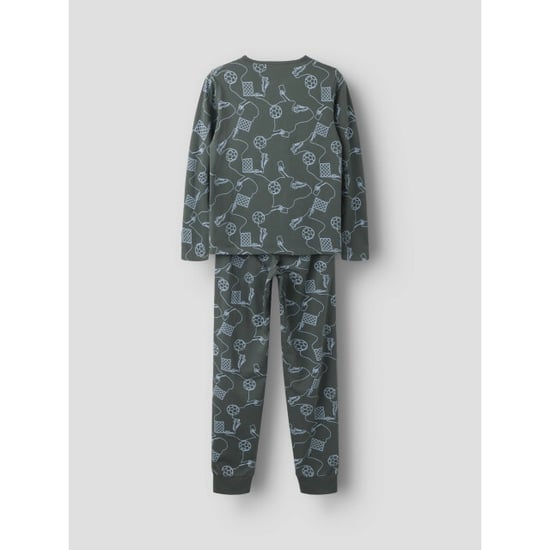 Name It Conjunto de pijama largo para niño NKMNIGHTSET estampado de fútbol - Image 5