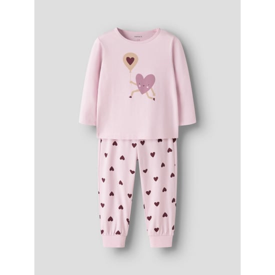 Name It Conjunto de pijama largo para niñas nmfnightset cutie heart Estampado de corazones - Image 2