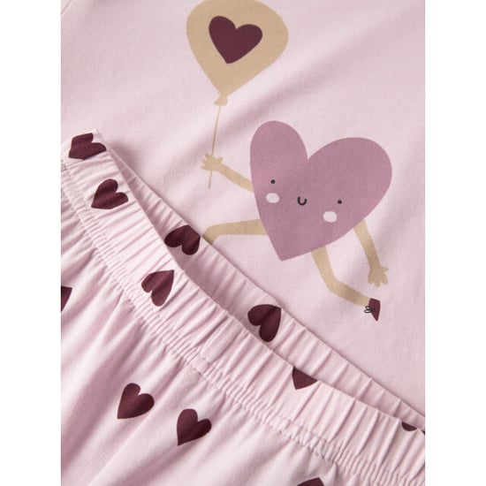 Name It Conjunto de pijama largo para niñas nmfnightset cutie heart Estampado de corazones - Image 4