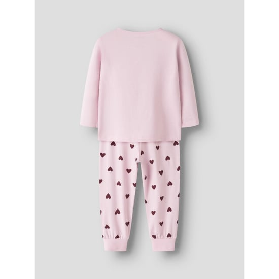 Name It Conjunto de pijama largo para niñas nmfnightset cutie heart Estampado de corazones - Image 5