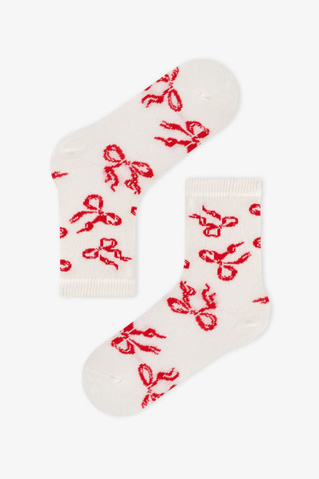 Calcetines de media caña con estampado de lazos Flying Bows, pack de 2 - Image 3