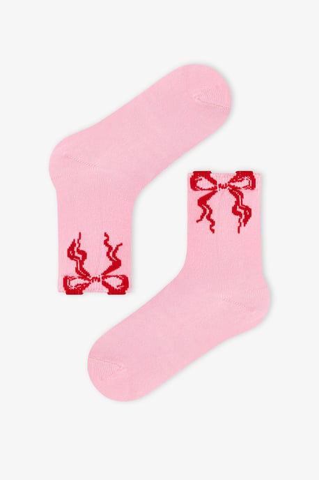 Calcetines de media caña con estampado de lazos Flying Bows, pack de 2 - Image 4