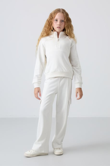 Conjunto de chándal de pernera ancha con cremallera - Image 3