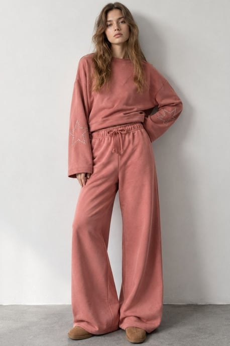 Hiccup pantalones de pierna ancha con detalle de estrellas - Image 1