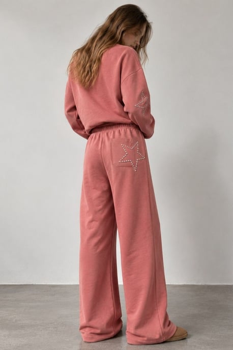 Hiccup pantalones de pierna ancha con detalle de estrellas - Image 3