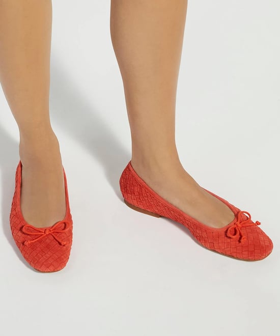 Dune London Bailarinas de mujer Heat de piel trenzada con detalle de lazo - Image 3