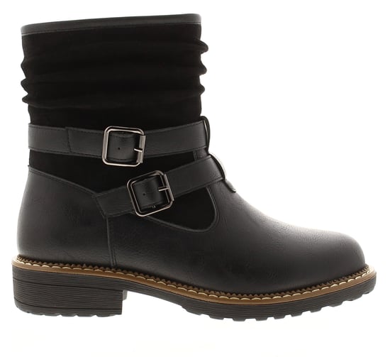 Apache Botines de mujer Mags con cierre de cremallera Negro - Image 2