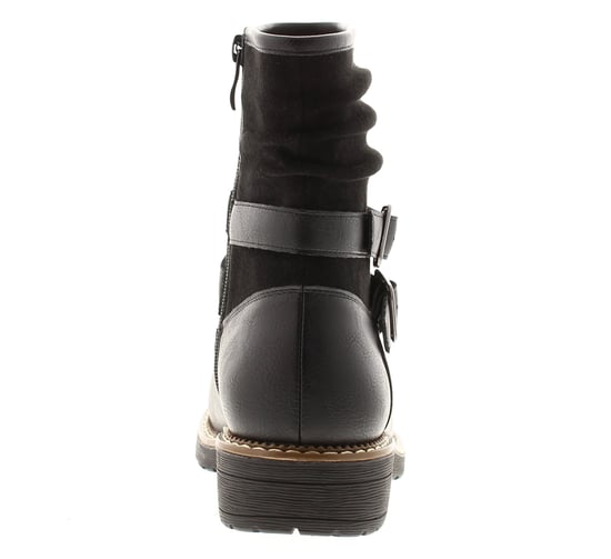 Apache Botines de mujer Mags con cierre de cremallera Negro - Image 4