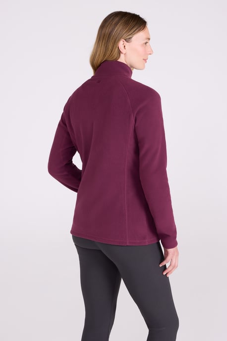 'Raso' chaqueta polar de mujer con cremallera completa, tacto suave, cálida, capa de exterior, chaleco transpirable, burdeos - Image 4