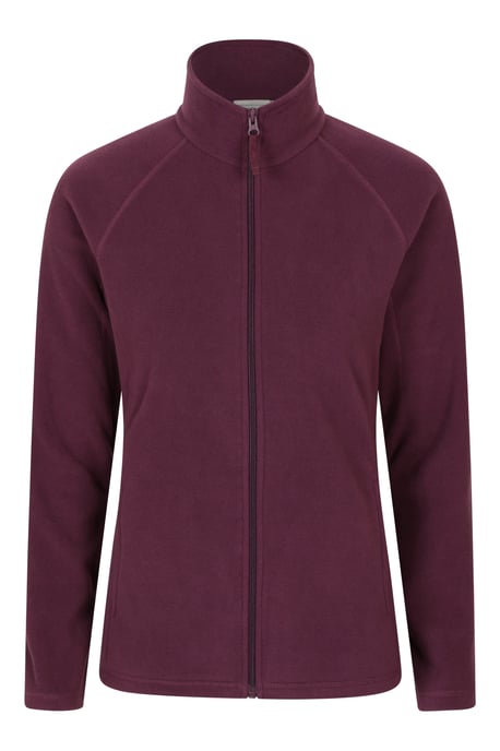 'Raso' chaqueta polar de mujer con cremallera completa, tacto suave, cálida, capa de exterior, chaleco transpirable, burdeos - Image 6