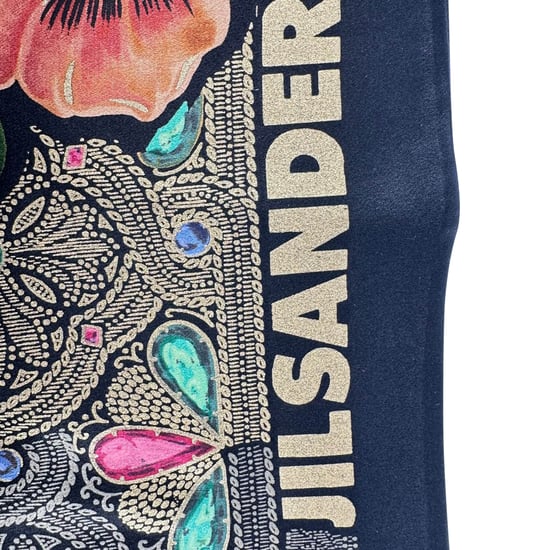Jil Sander Bufanda con estampado floral de seda multicolor - Image 3