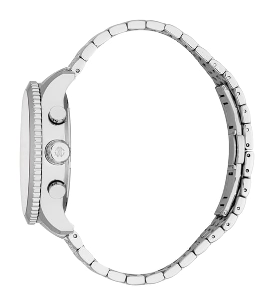 ROBERTO CAVALLI Reloj de hombre, caja de color plateado, esfera plateada, brazalete metálico de acero inoxidable, cronógrafo, 10 ATM - Image 3