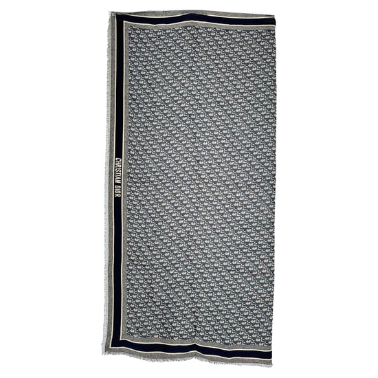 Dior Oblique Bufanda de seda gris - Image 1