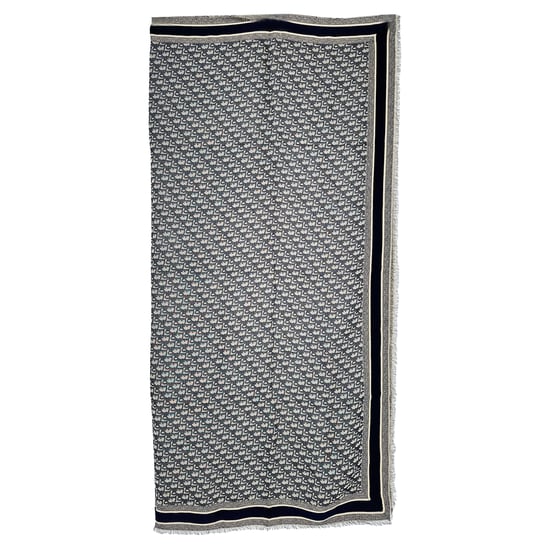 Dior Oblique Bufanda de seda gris - Image 2