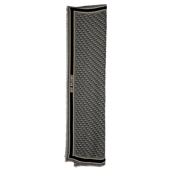 Dior Oblique Bufanda de seda gris - Image 3