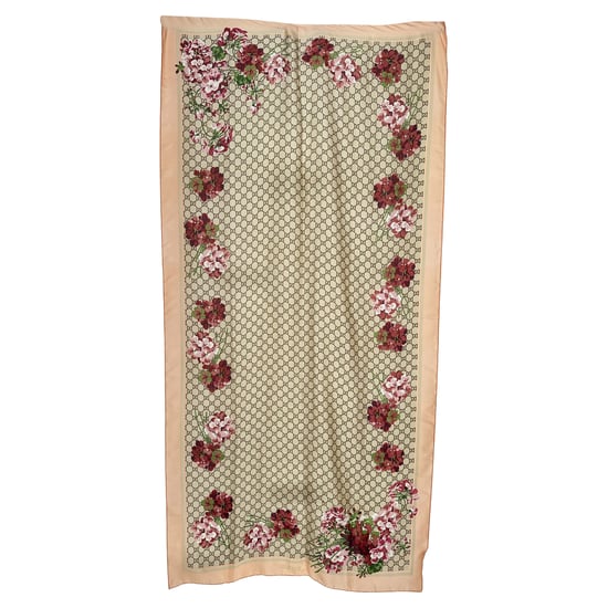 Gucci GG Blooms Print Bufanda de seda multicolor - Image 2