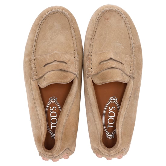Tod's City Gommino mocasines de ante beige - Image 5