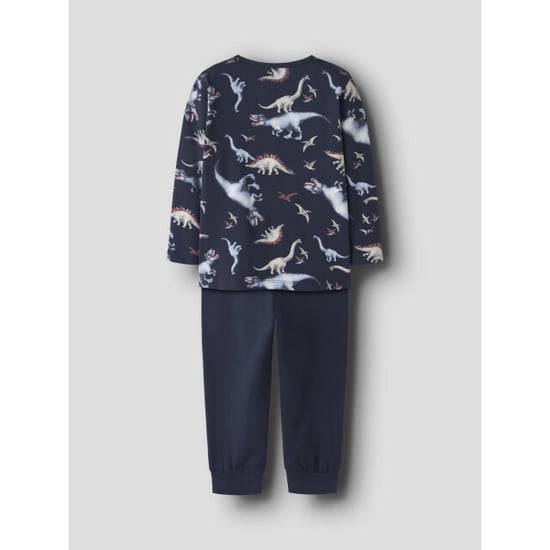 Name It Conjunto de pijama largo para niño NMMNIGHTSET DINO azul marino con estampado de dinosaurios - Image 4