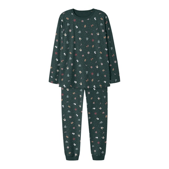 Name It Conjunto de pijama navideño largo para mujer/hombre NANVISMAS Verde - Image 1