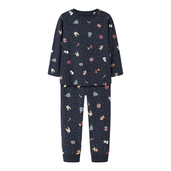 Name It Conjunto de pijama navideño infantil para niño/niña NMNVISMAS Azul oscuro - Image 1