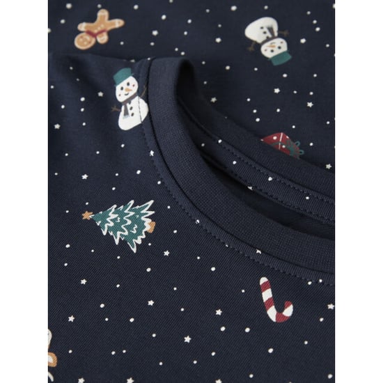 Name It Conjunto de pijama navideño infantil para niño/niña NMNVISMAS Azul oscuro - Image 3