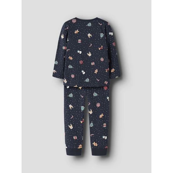 Name It Conjunto de pijama navideño infantil para niño/niña NMNVISMAS Azul oscuro - Image 5