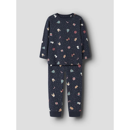 Name It Conjunto de pijama navideño infantil para niño/niña NMNVISMAS Azul oscuro - Image 6
