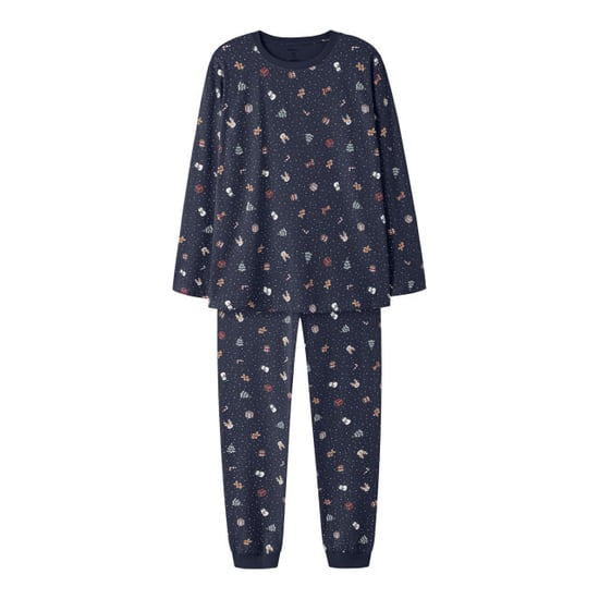 Name It Conjunto de pijama de Navidad para mujer/hombre largo NANVISMAS Azul oscuro - Image 1