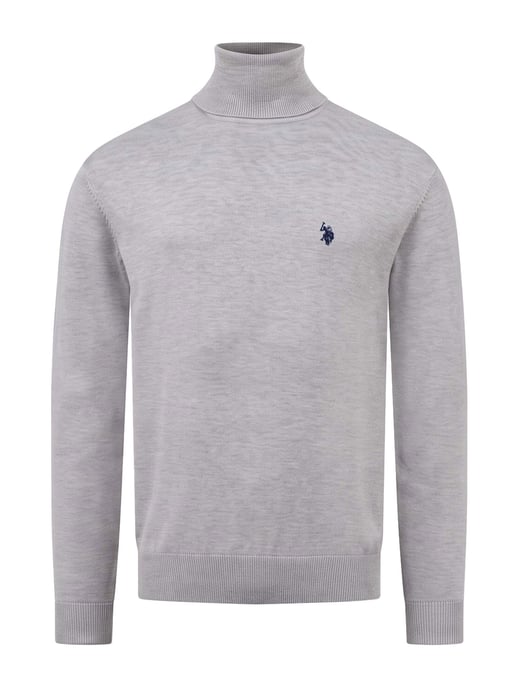 Jersey de cuello alto U.S. POLO ASSN. hombre – 100% algodón con logo bordado - Image 1