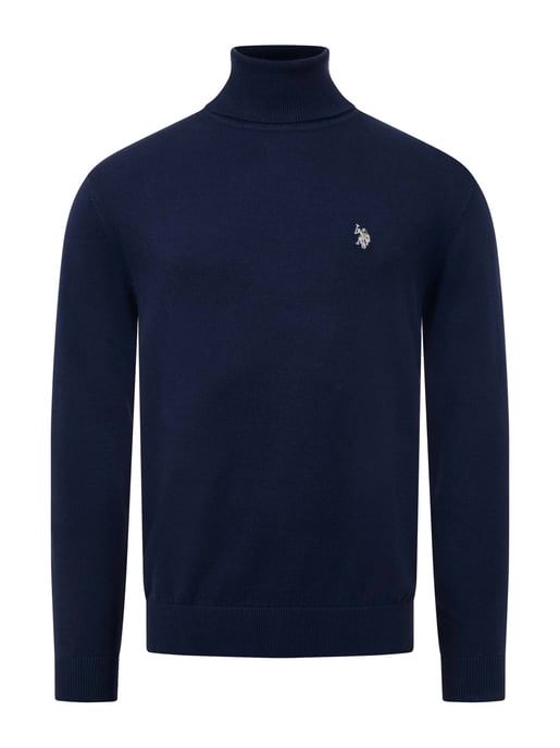 Jersey de cuello alto U.S. POLO ASSN. hombre – 100% algodón con logo bordado - Image 1
