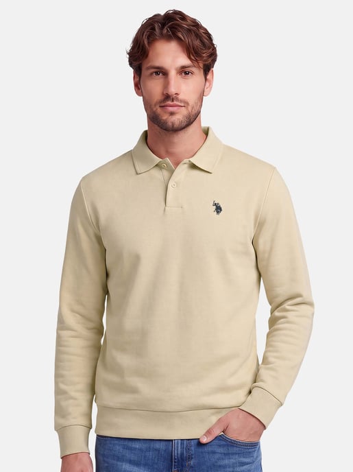 Polo sudadera de manga larga U.S. POLO ASSN. USEthaan hombre – tapeta de botones y logo bordado - Image 5