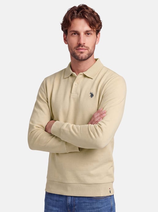 Polo sudadera de manga larga U.S. POLO ASSN. USEthaan hombre – tapeta de botones y logo bordado - Image 6