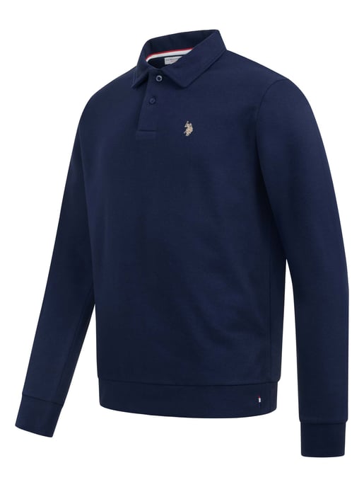 Polo sudadera de manga larga U.S. POLO ASSN. USEthaan hombre – tapeta de botones y logo bordado - Image 2