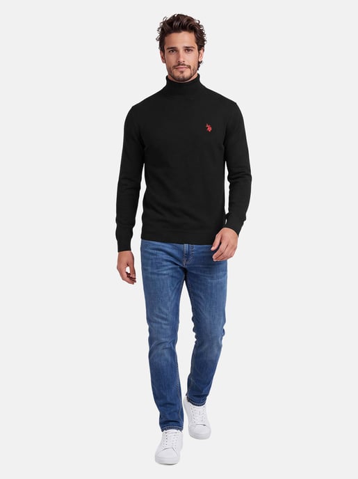 Jersey de cuello alto U.S. POLO ASSN. hombre – 100% algodón con logo bordado - Image 4