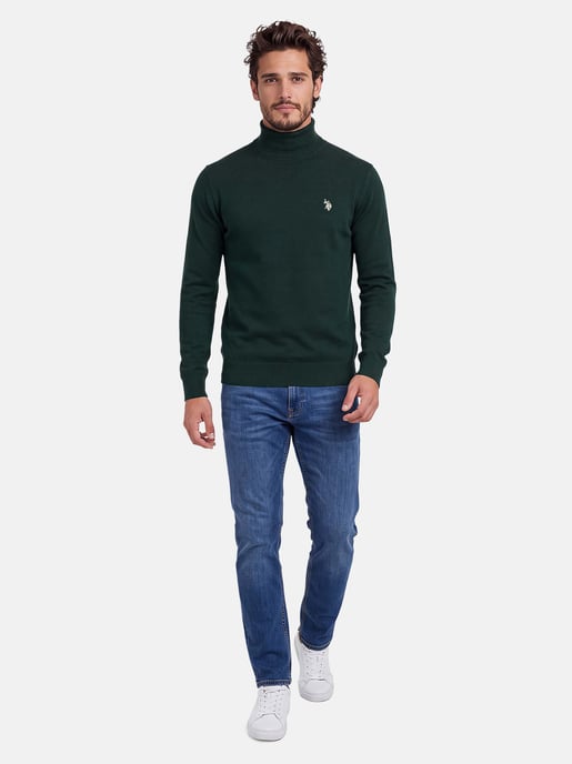 Jersey de cuello alto U.S. POLO ASSN. hombre – 100% algodón con logo bordado - Image 4